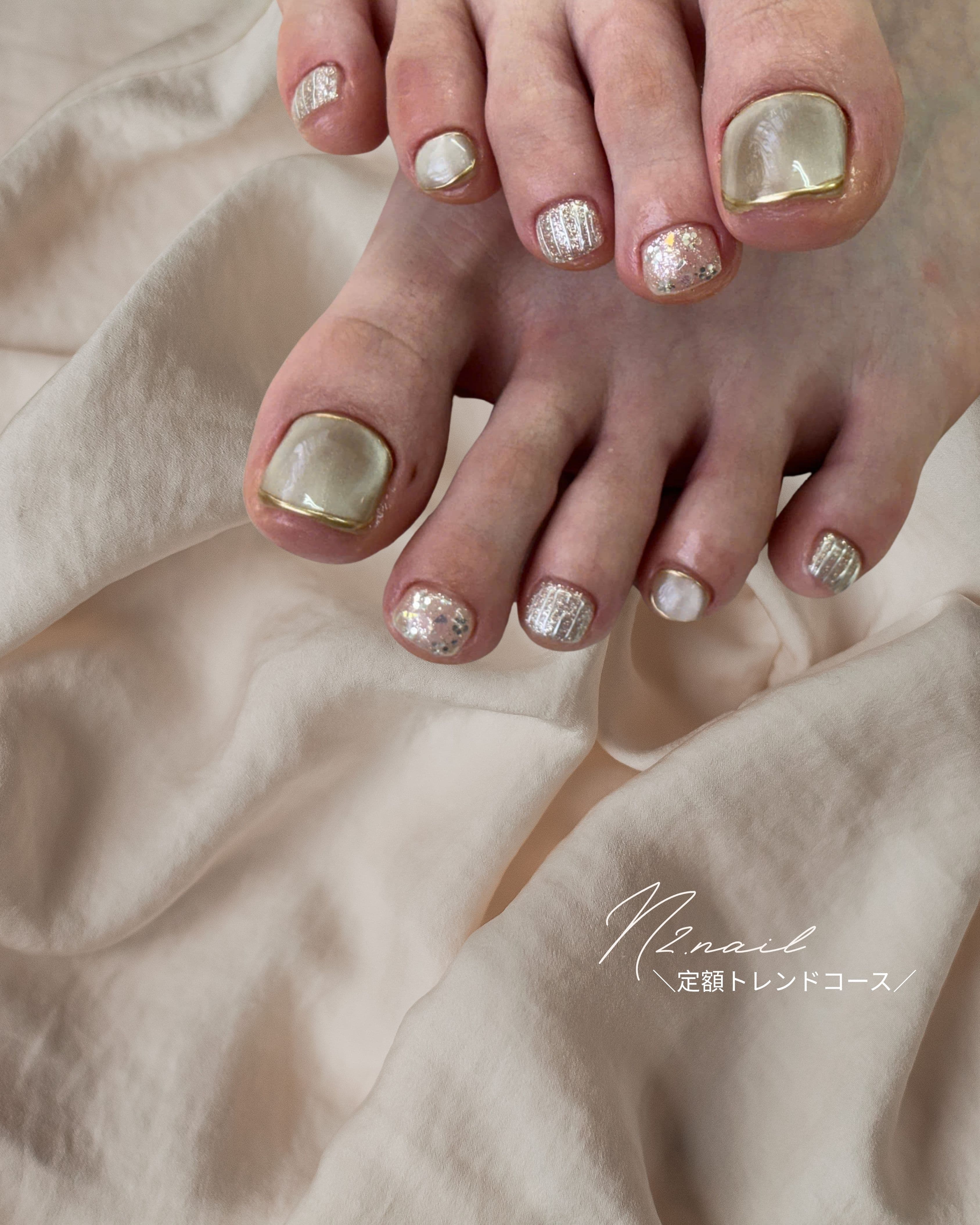N2 nail foot design 5