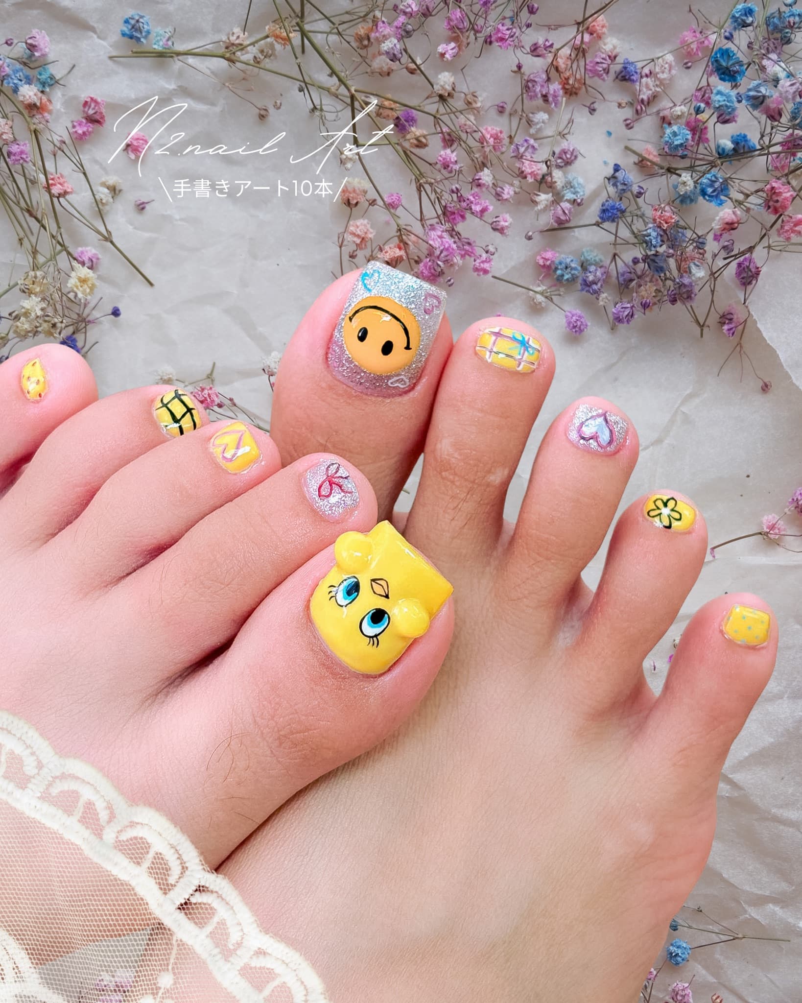 N2 nail foot design 3