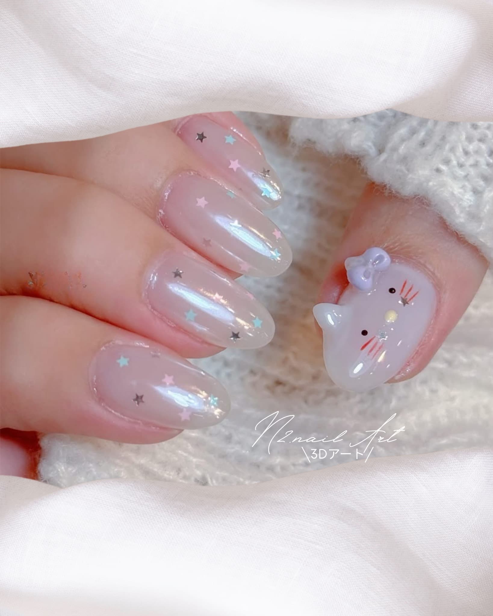 N2 nail hand-painted art design 3